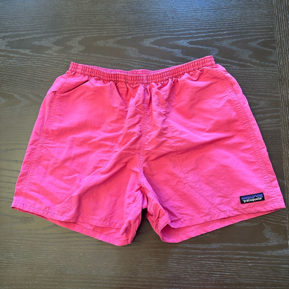 Patagonia Men's Vibrant Pink swim trunks